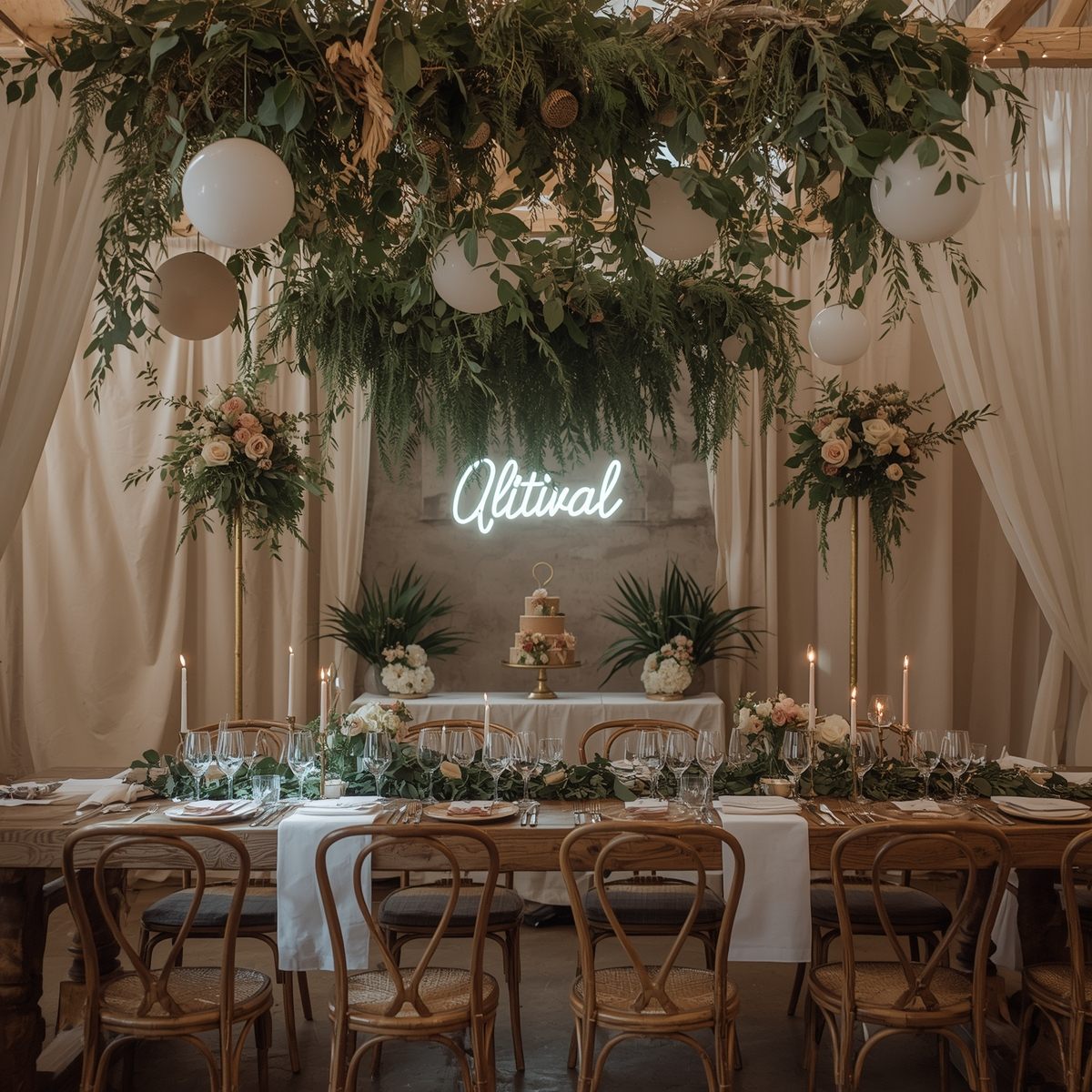 Elegant bryllupsudsmykning med blomster